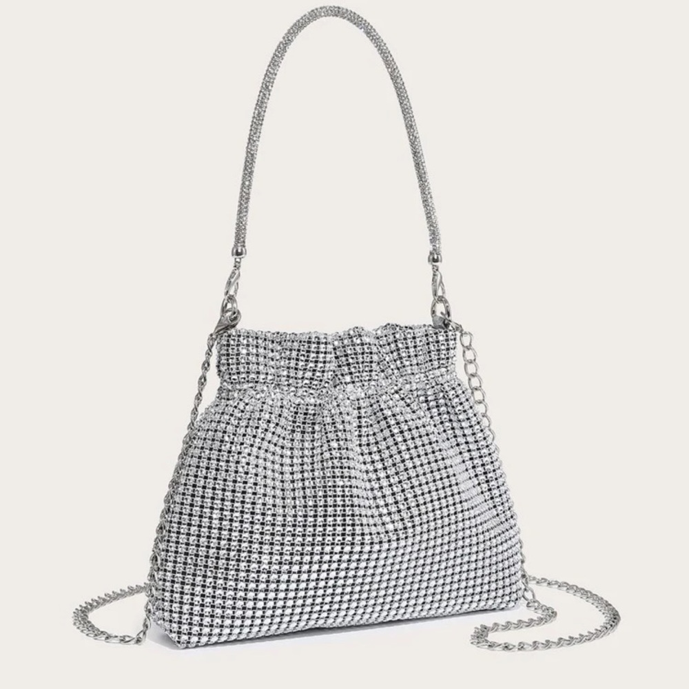 Rhinestone decor clutch